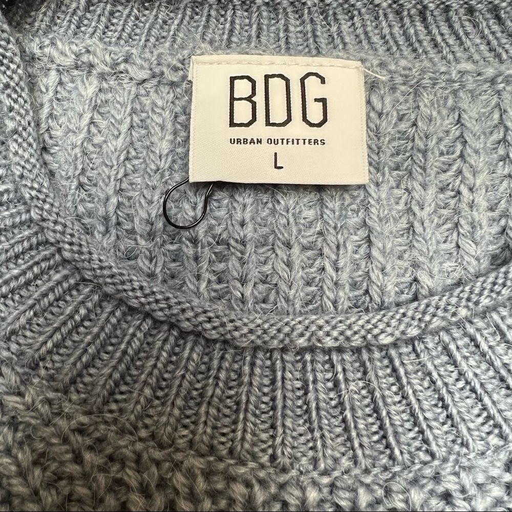 NEW BDG Urban Outfitters Fisherman Knit Sweater Blue Large - Picture 11 of 11